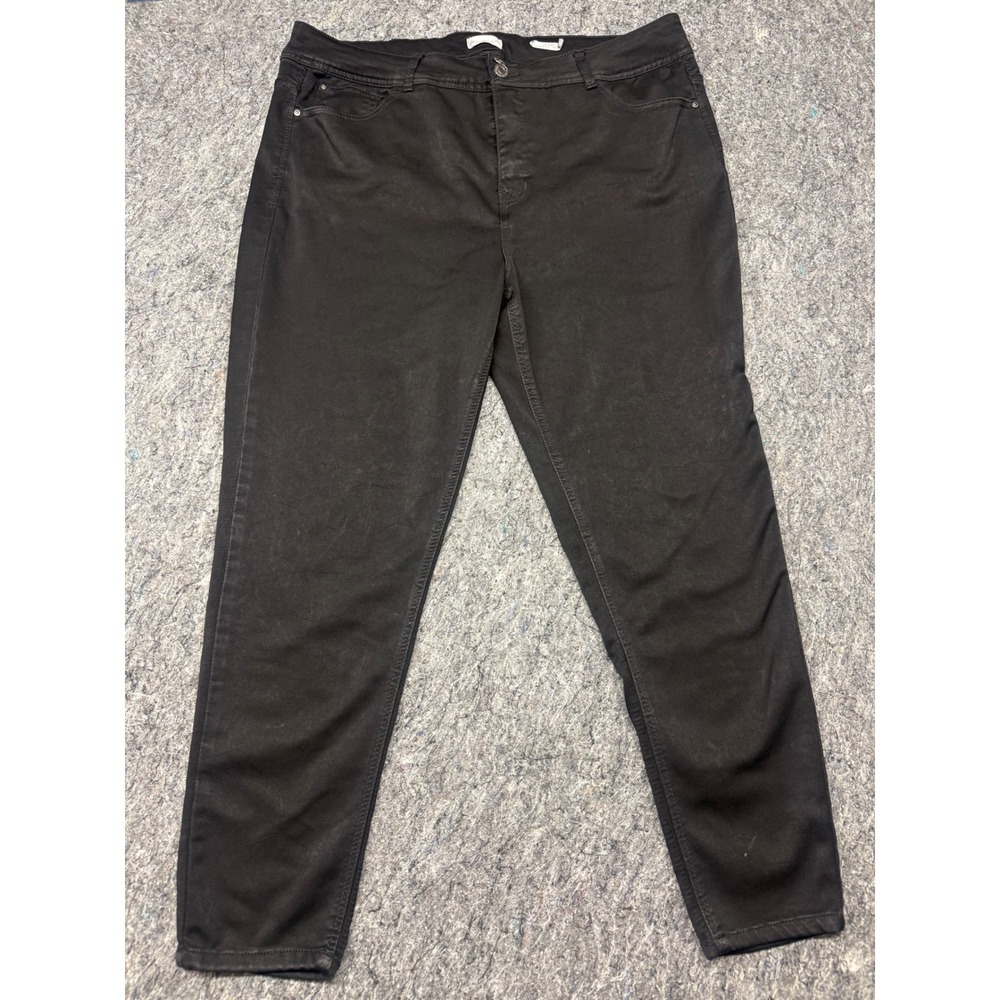 Angels Forever Young Curvy Skinny Jeans Black Indigo Wash‎ Plus Size 22W Stretch